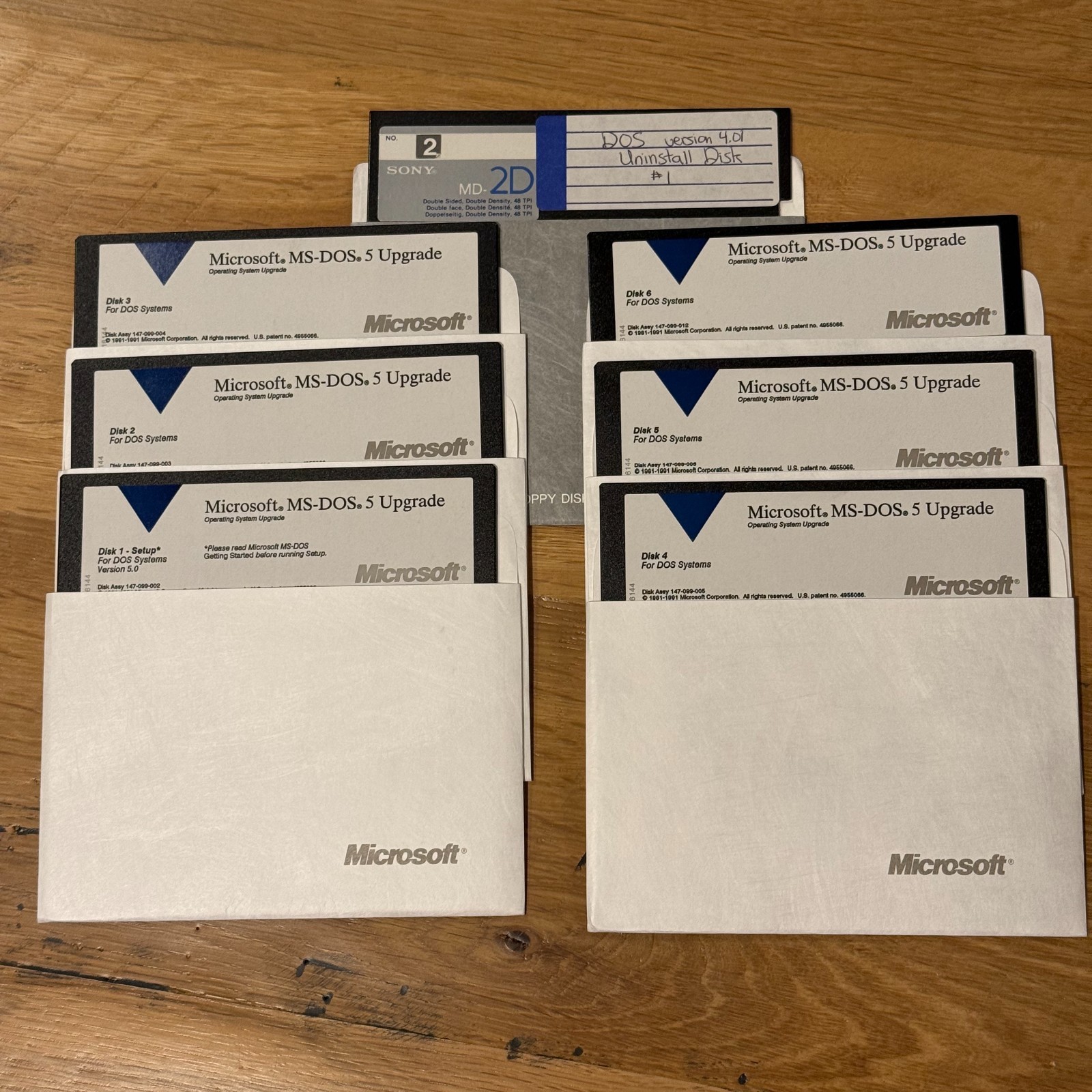 Microsoft MS-DOS 5 Upgrade – 5.25″ Floppy Disks, Manuals