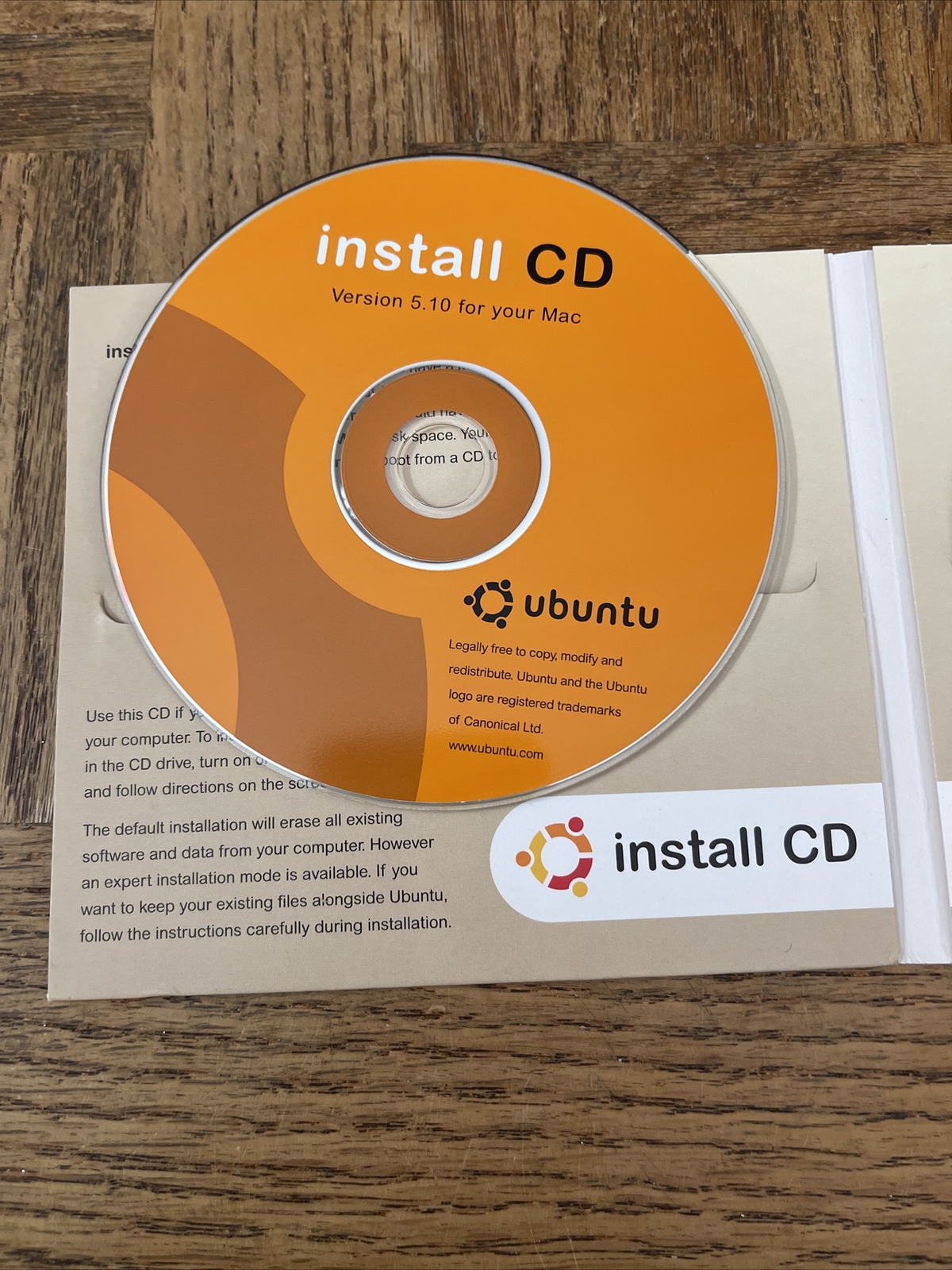 Ubuntu Linux Version 5.10 Mac Software PC CD Rom-RARE-SHIPS N 24 HOURS