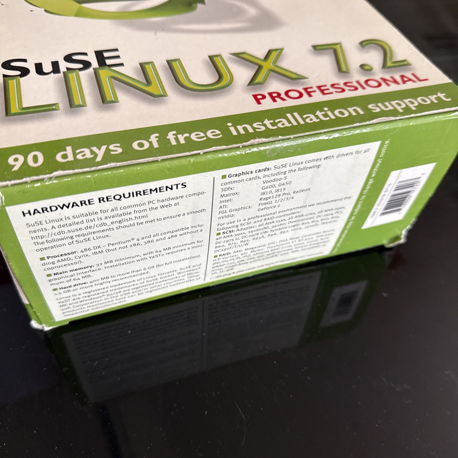 NEW FACTORY SEALED SuSE Linux 7.2 Professional 8 Disc CD Rom – Big Box / 8 Disc