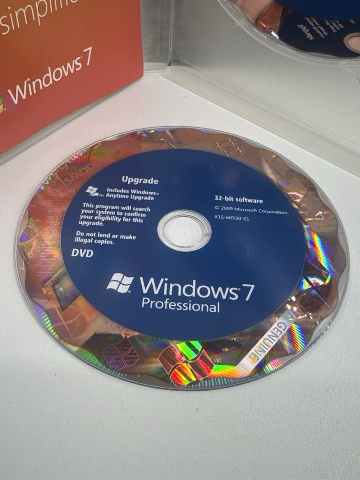 Microsoft Windows 7 Professional Upgrade 32 Bit and 64 Bit DVD MS WIN PRO=RETAIL