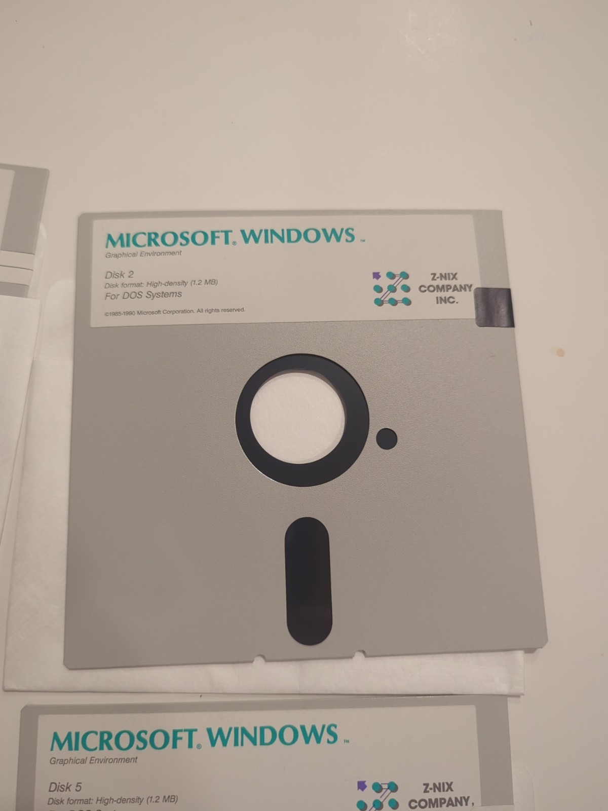 Microsoft Windows Z-Nix 3.0 Complete Disc 1-5 For DOS Systems 5.25 Floppy