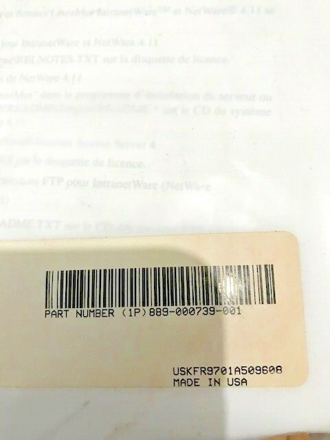 ULTRA RARE OPENED FOR PHOTOS NOVELL NETWARE 4.11 WITH ALL BOOKS AND CD RM4