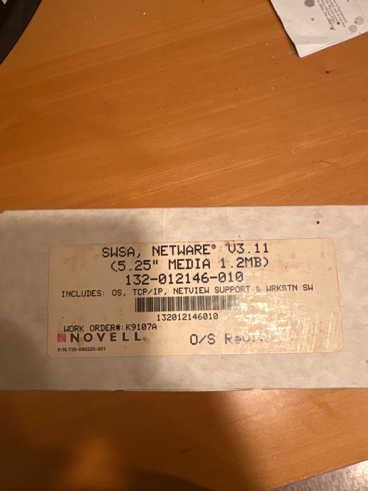 Rare Novell Netware , v3.11, and more 5.25”. Lots of Disks