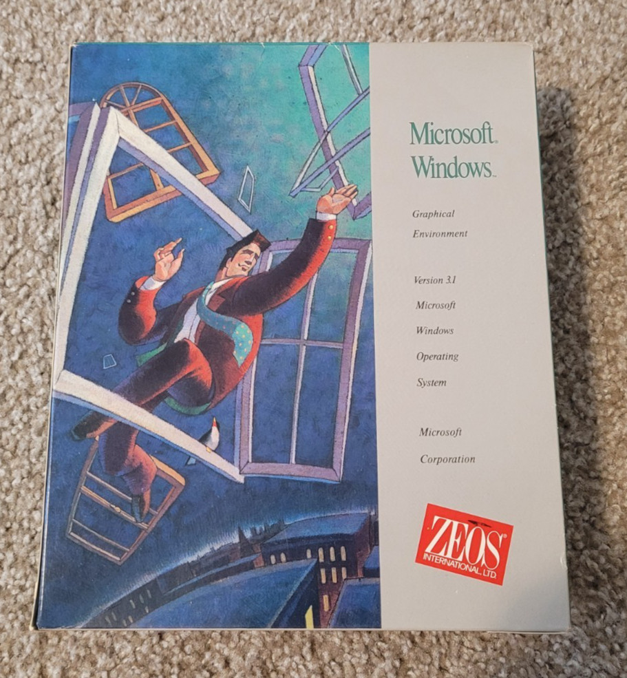 Microsoft Windows 3.1 – Rare ZEOS Version – box, all manuals, all discs