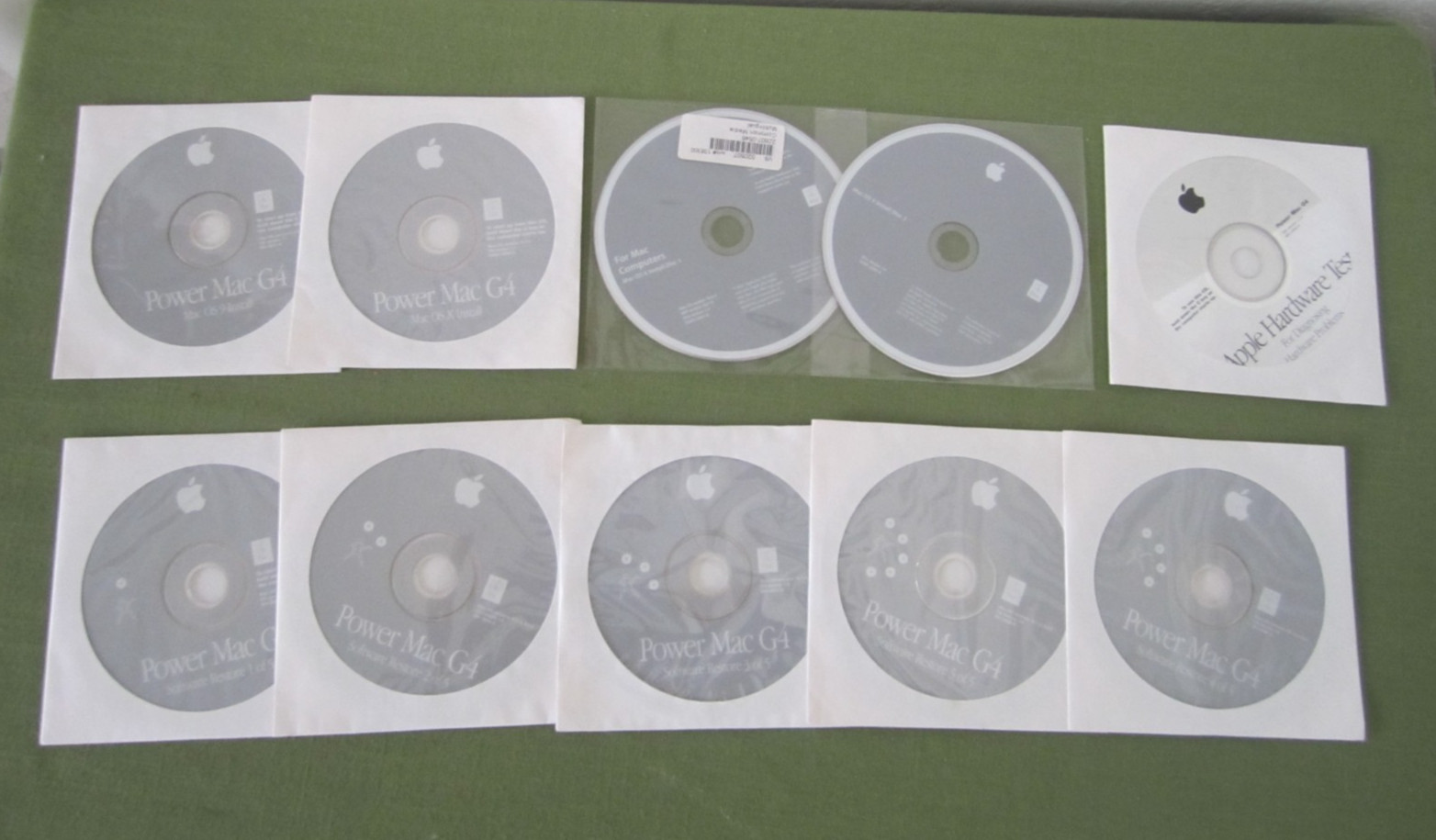 Power Mac G4 Apple Disc Software Set 10 Discs OS 9 OS X