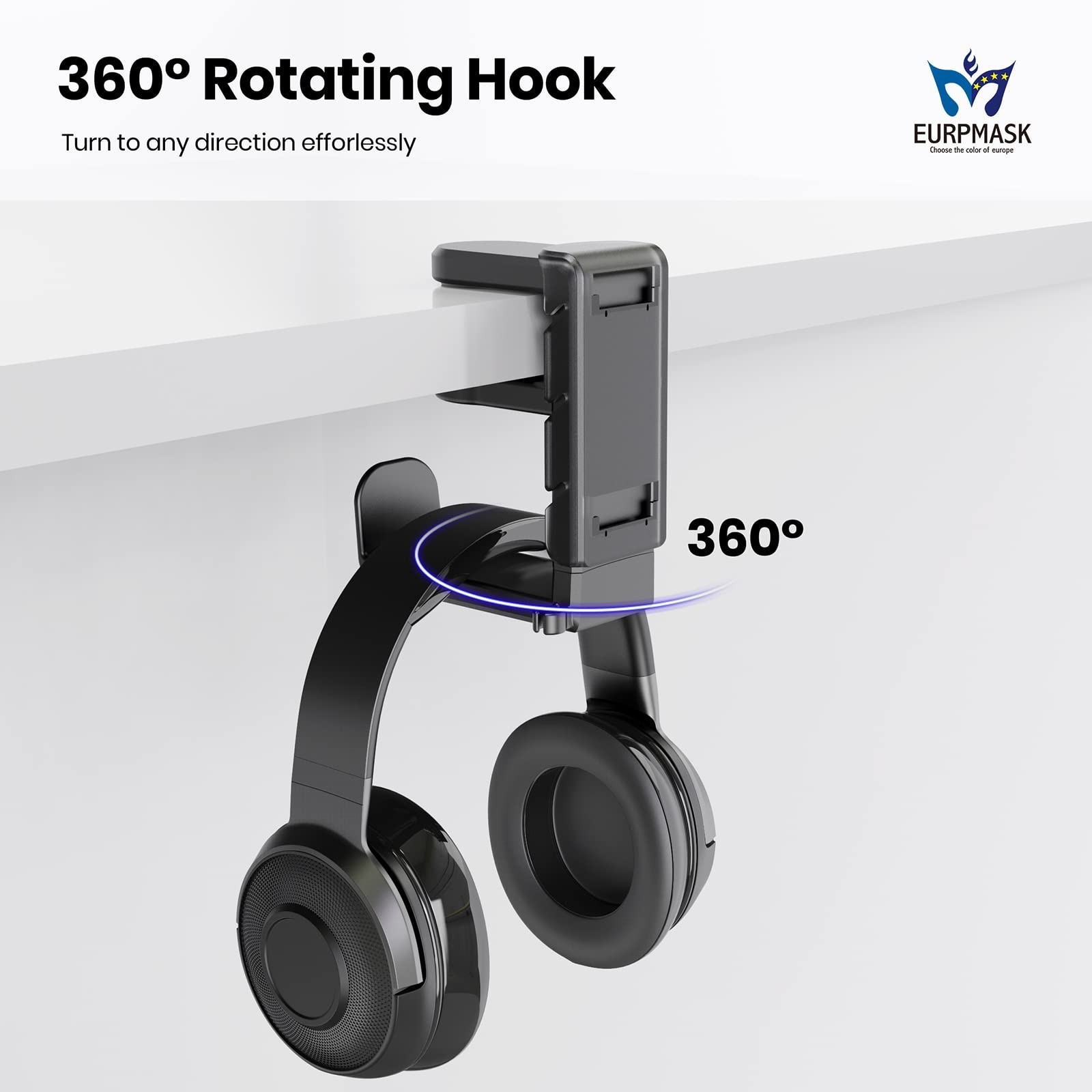 3-in-1 PC Gaming Headset&Controller Holder – EURPMASK Headphone Stand w/Adjus…