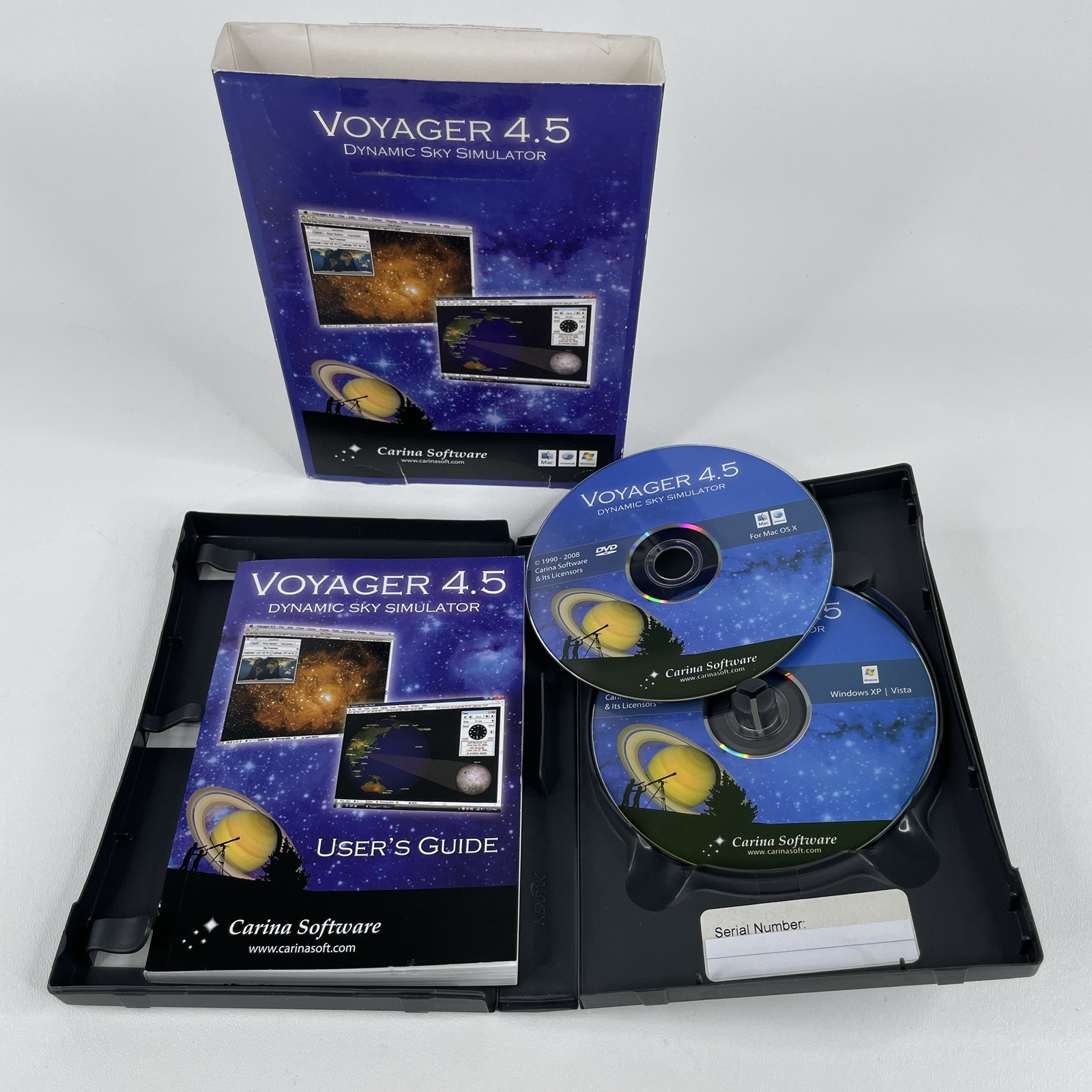 Voyager 4.5 Dynamic Sky Simulator by Carina Software DVD for PC & Mac, 2008