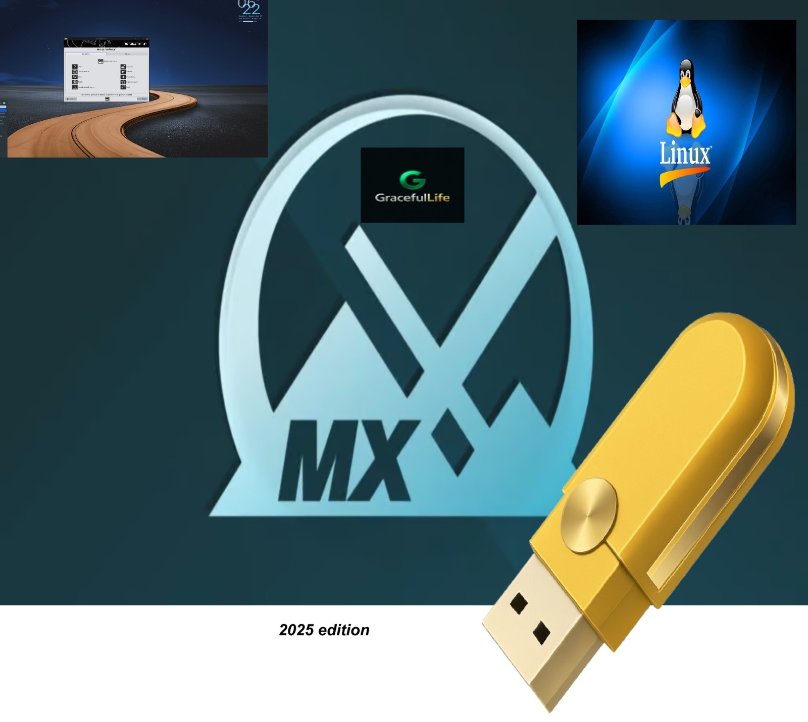 MX Linux 64-Bit Live Install Bootable OS Software 09-22-2025 edition