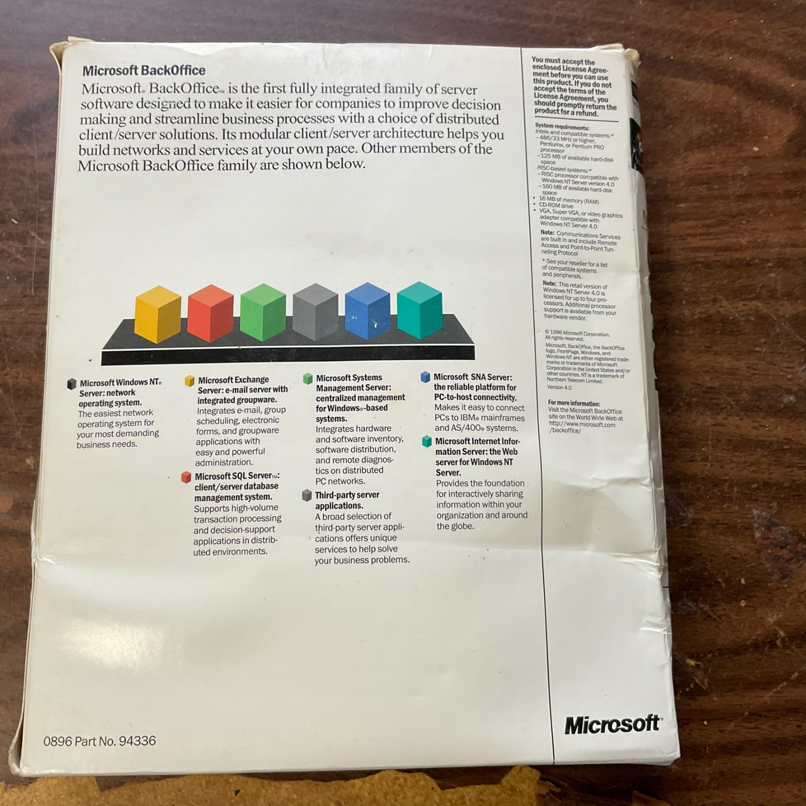 Windows NT Server 4.0 and NT Workstation 4.0 OS on CD’s and Diskette -SOLD AS IS
