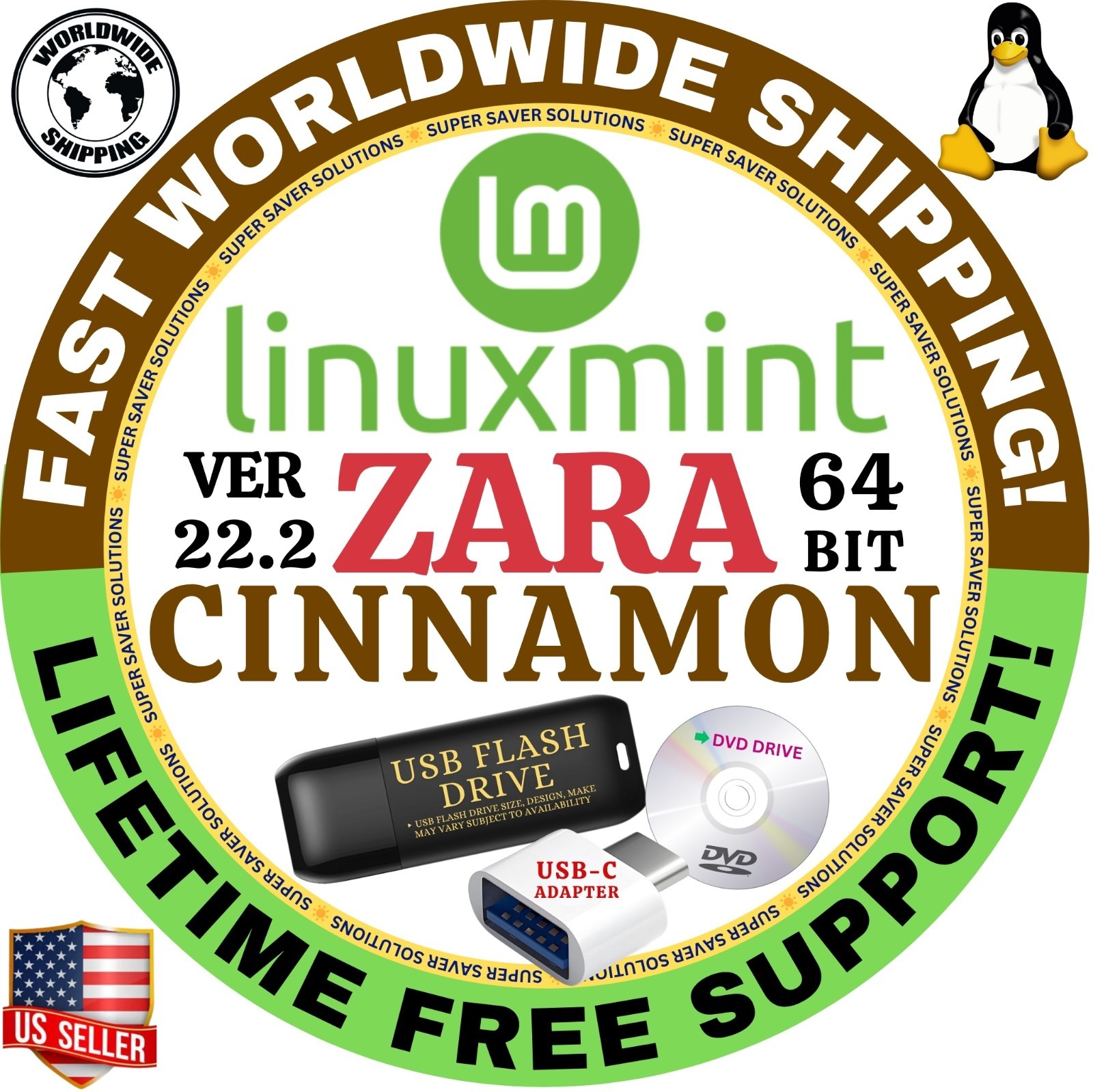 LINUX MINT 22.2 ZARA LATEST BUILDS ISO CINNAMON, XFCE, MATE, DEBIAN | DVD, USB
