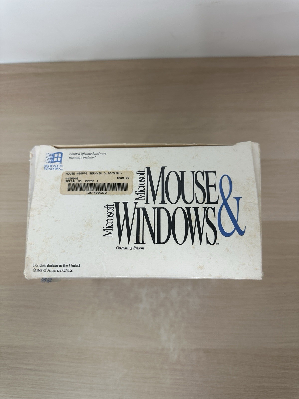 Microsoft Windows 3.1 Operating System + Microsoft Mouse – Vintage 1992 Big Box