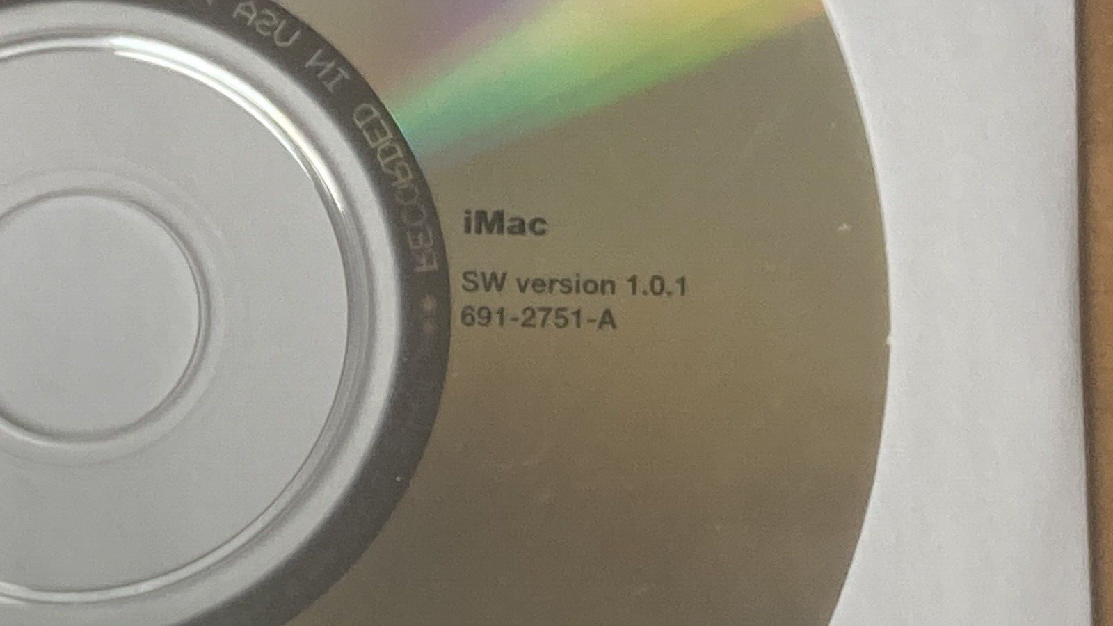 Apple Hardware Test Software CD Disc for iMAC SW Version 1.0.1