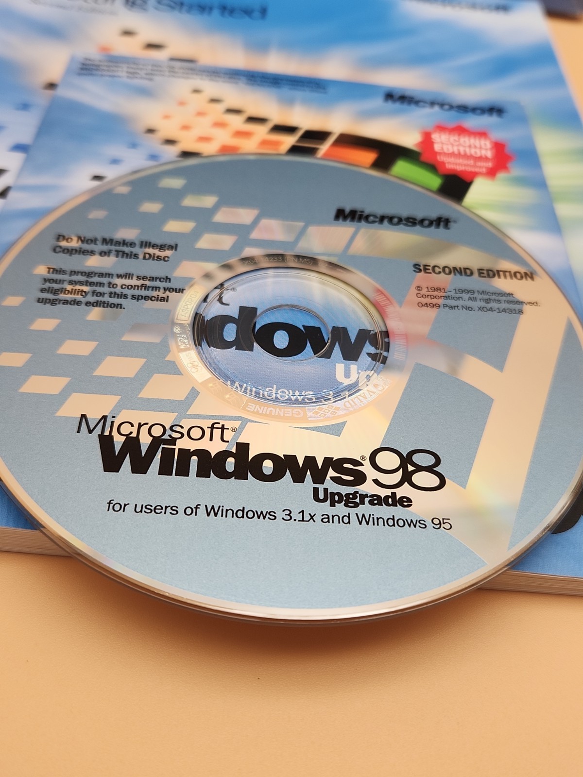 Microsoft Windows 98 Upgrade – Second Edition Installation Software – No scratch