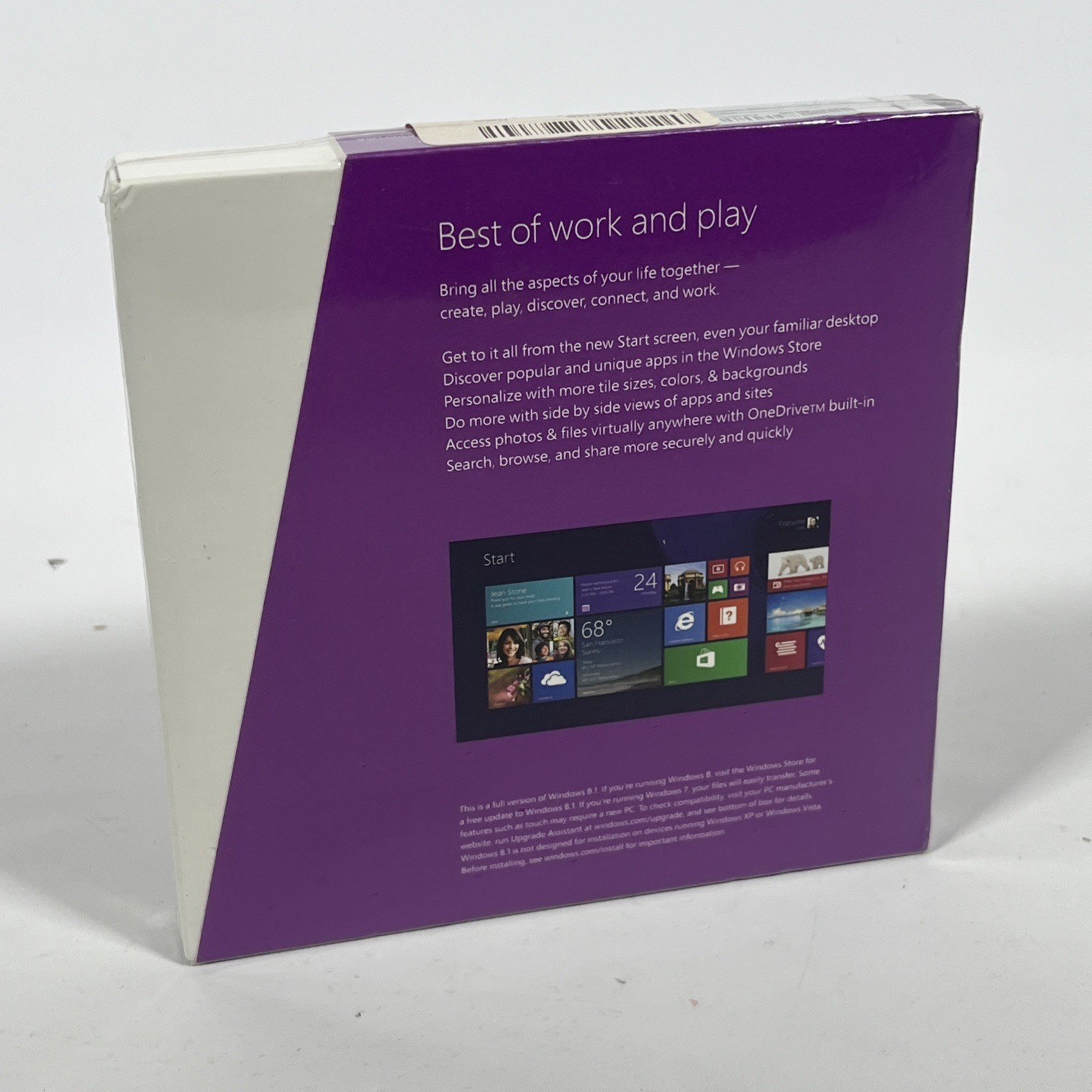 Microsoft Windows 8.1 Full Version 32 & 64-bit – SKU WN7-00578 – NEW AND SEALED