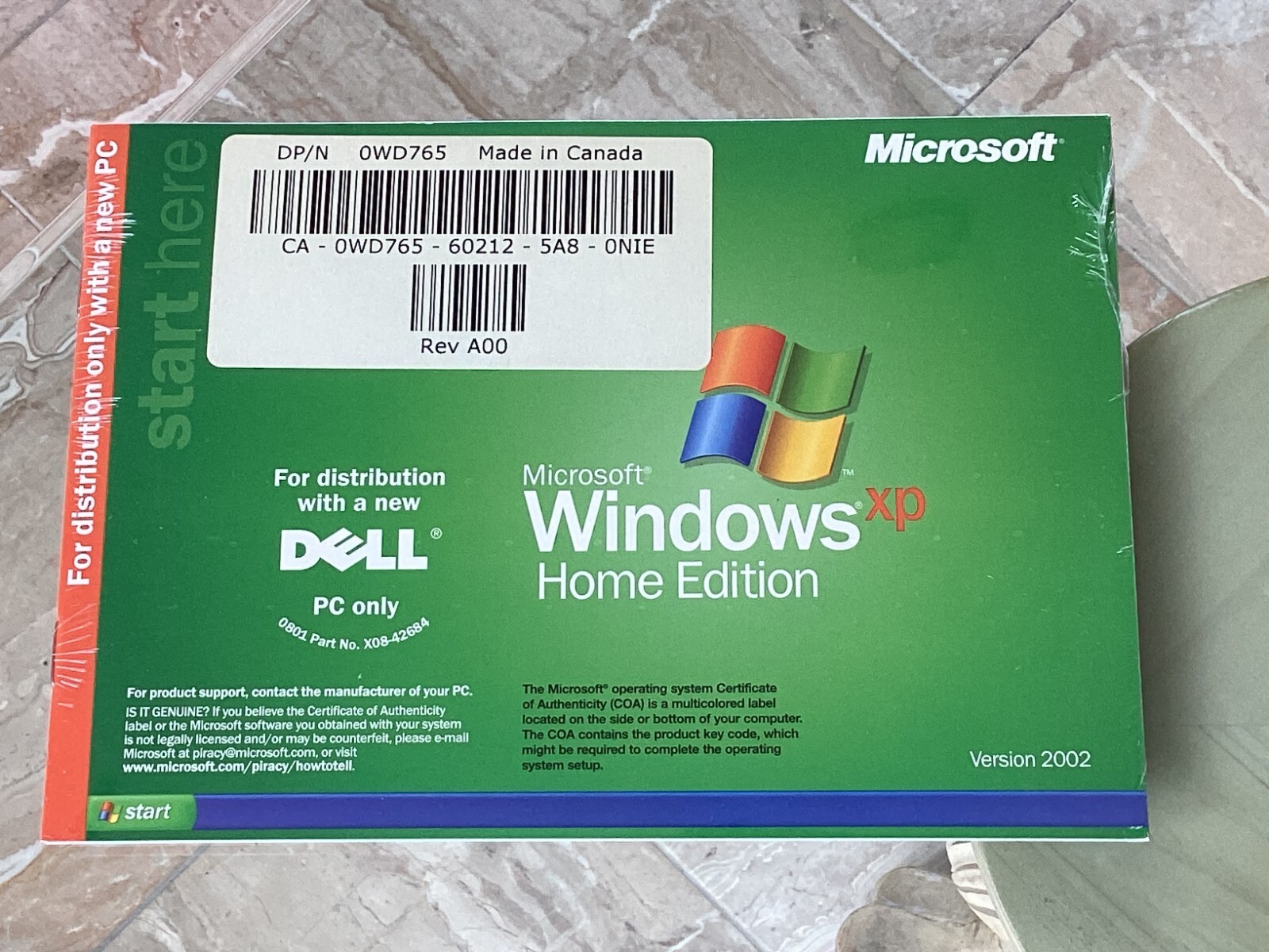 Dell Microsoft Windows XP Home Edition Reinstallation CD NEW SEALED – NO COA