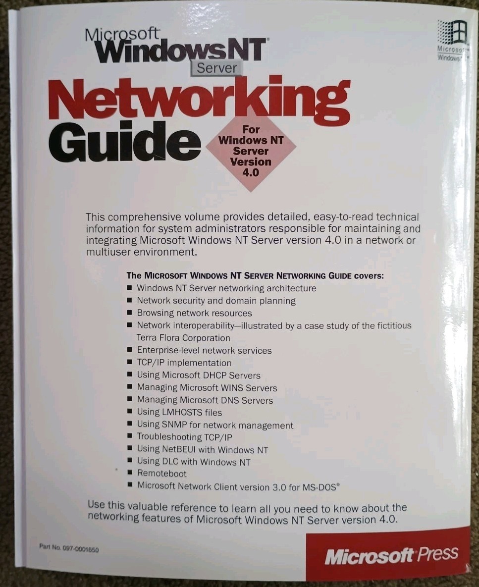 Microsoft Windows NT Server 4.0 Sealed CD w/ Client Access Licenses