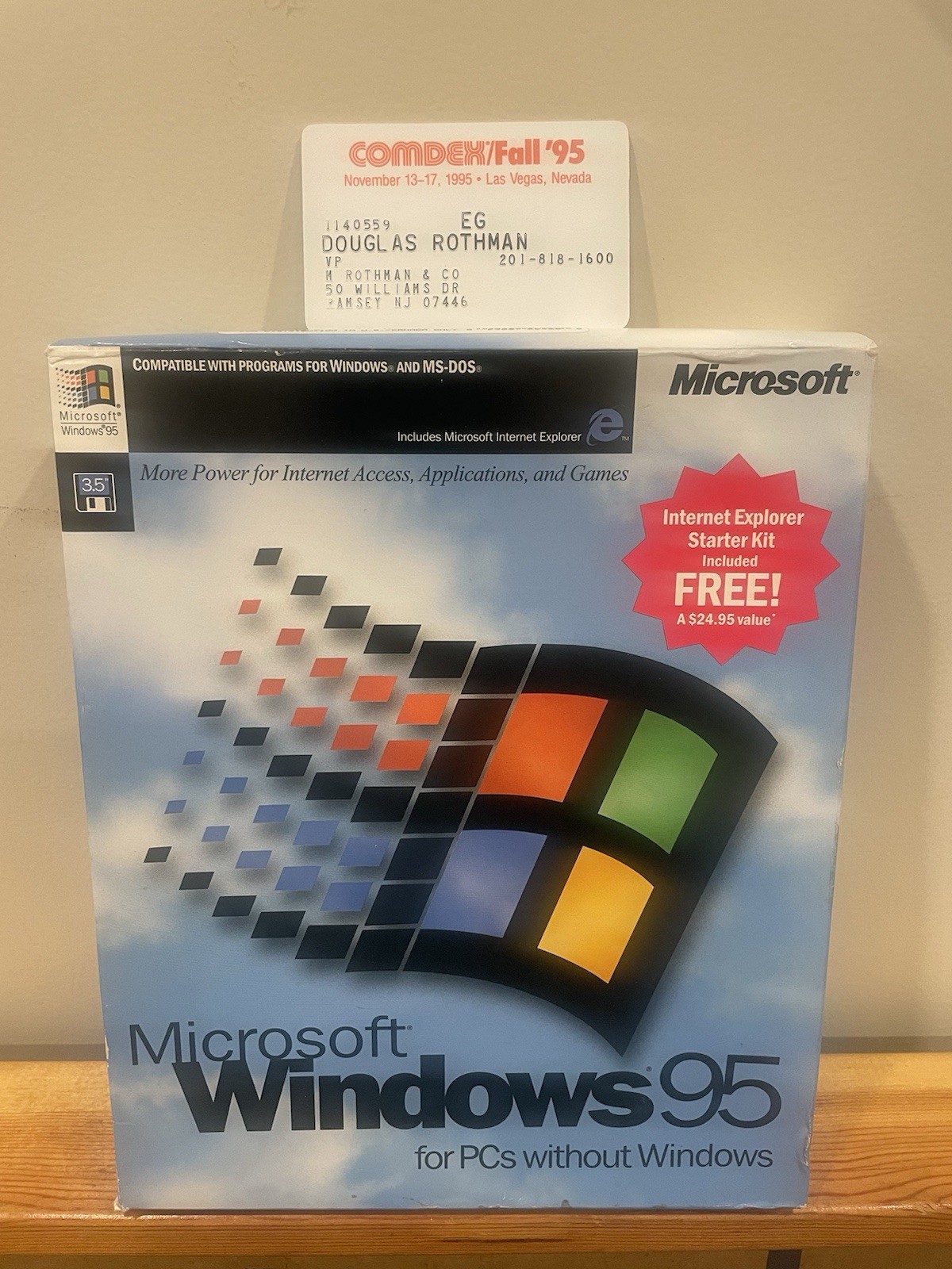 New Microsoft Windows 95 OS 3.5″ Floppy MS-DOS PCs RARE 1996 US Int Expl Kit N/c