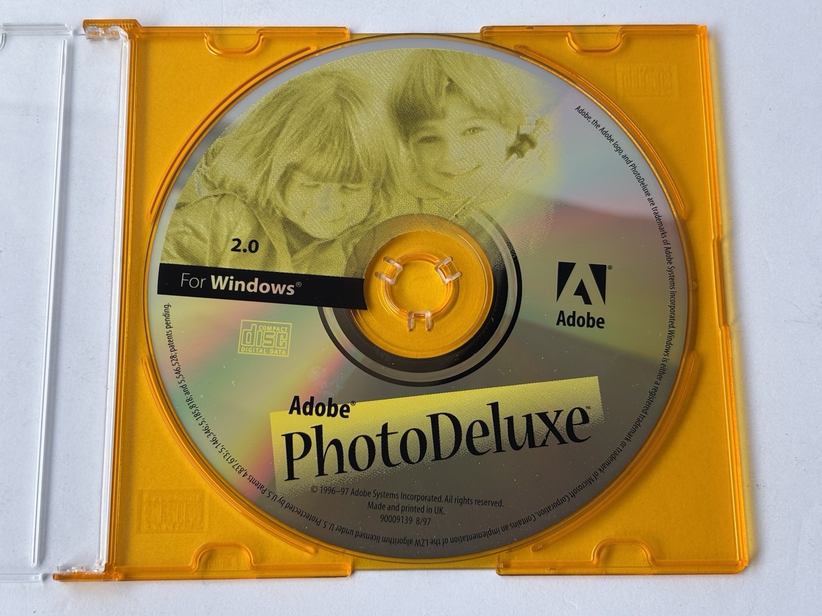 Vintage Adobe Photo Deluxe 2.0 For Windows CD-ROM Software – Near Mint Disc Only