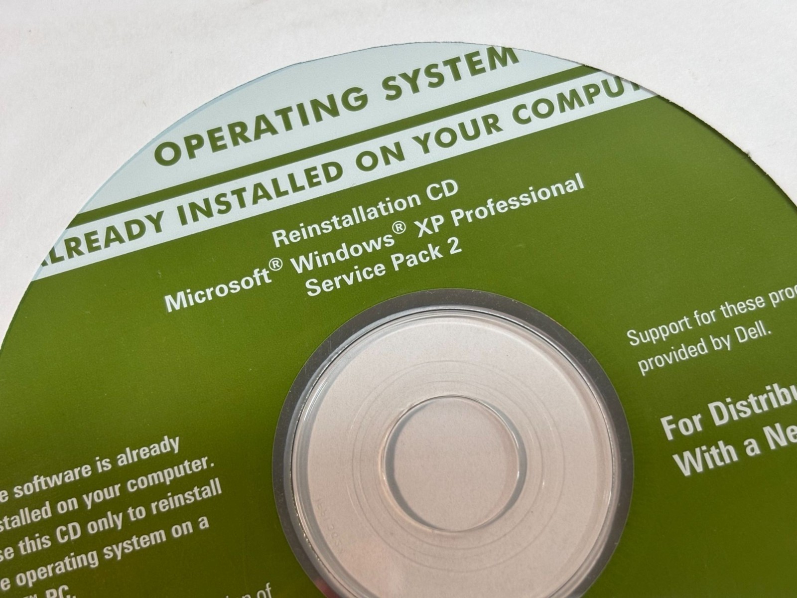 Microsoft Windows XP Professional SP2 Dell Reinstallation CD
