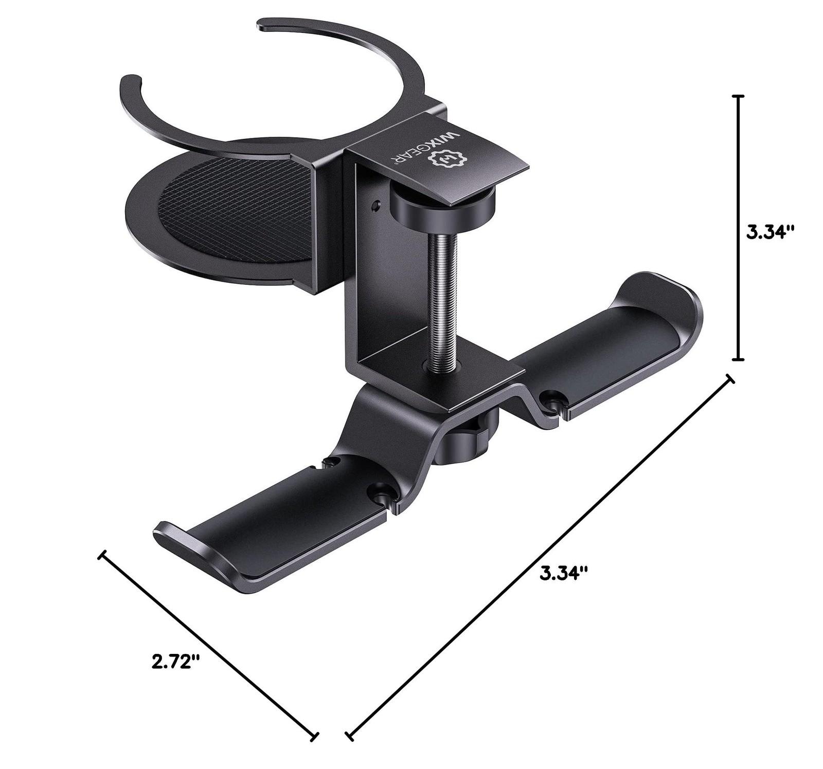 WixGear Headphone Stand, 2 in 1 PC Gaming Headset Stand Cup Holder, with Cabl…