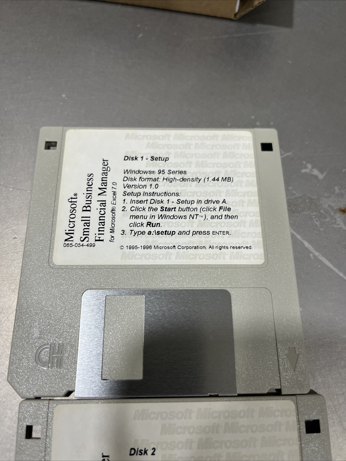 Microsoft Small Business Financial Manager Designed For Windows 95 3.5 Floppy Di