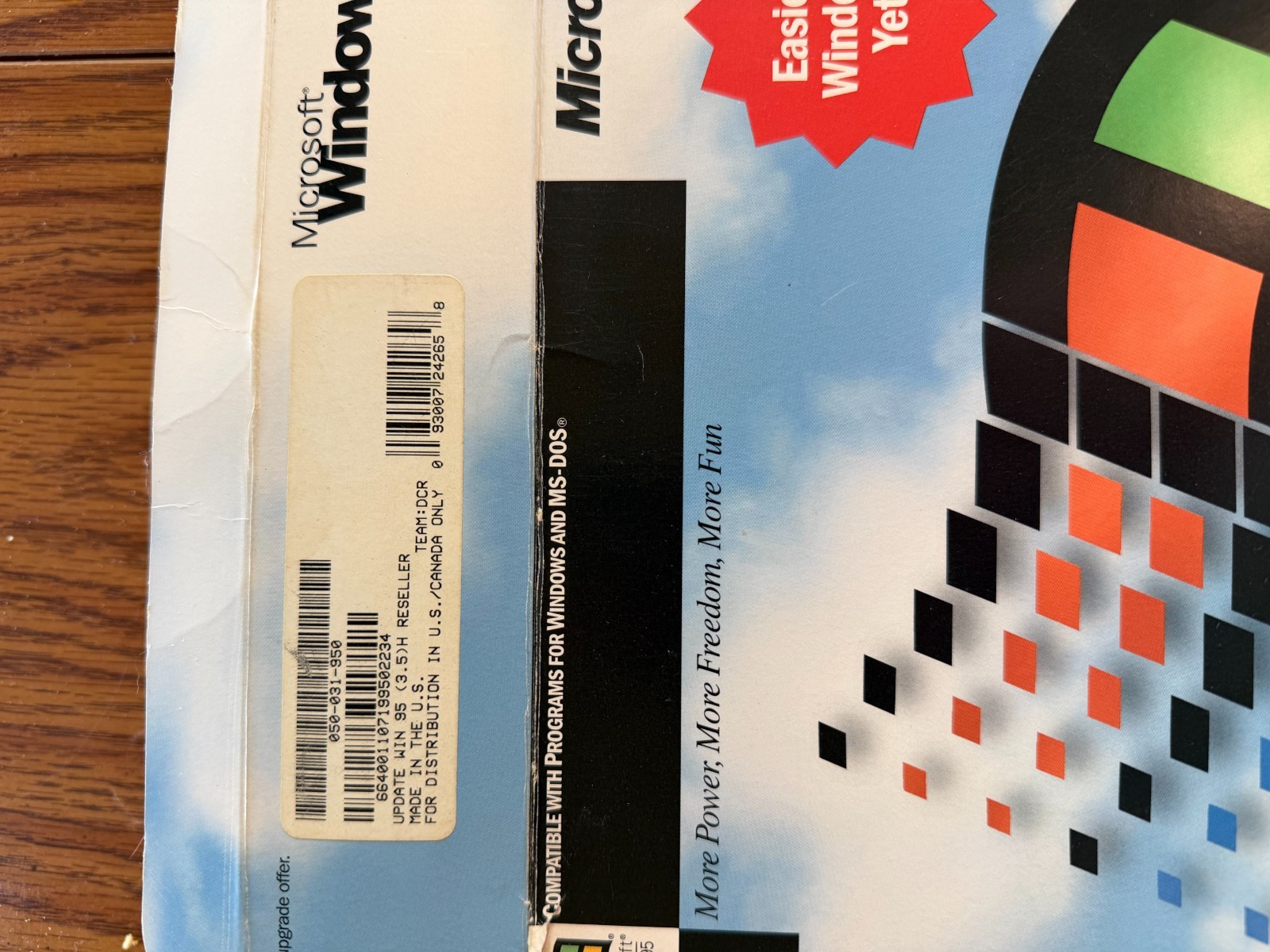 Windows 95 Upgrade Floppy 3.5 CIB Big Box Microsoft Vintage OS READ Disk Issu