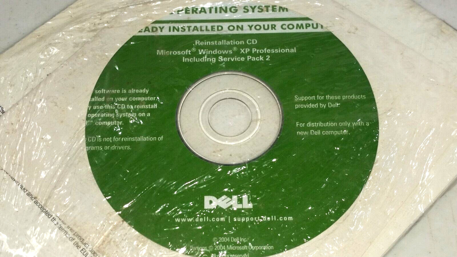 Microsoft Windows XP Professional SP2 Reinstallation CD 2002 for Dell