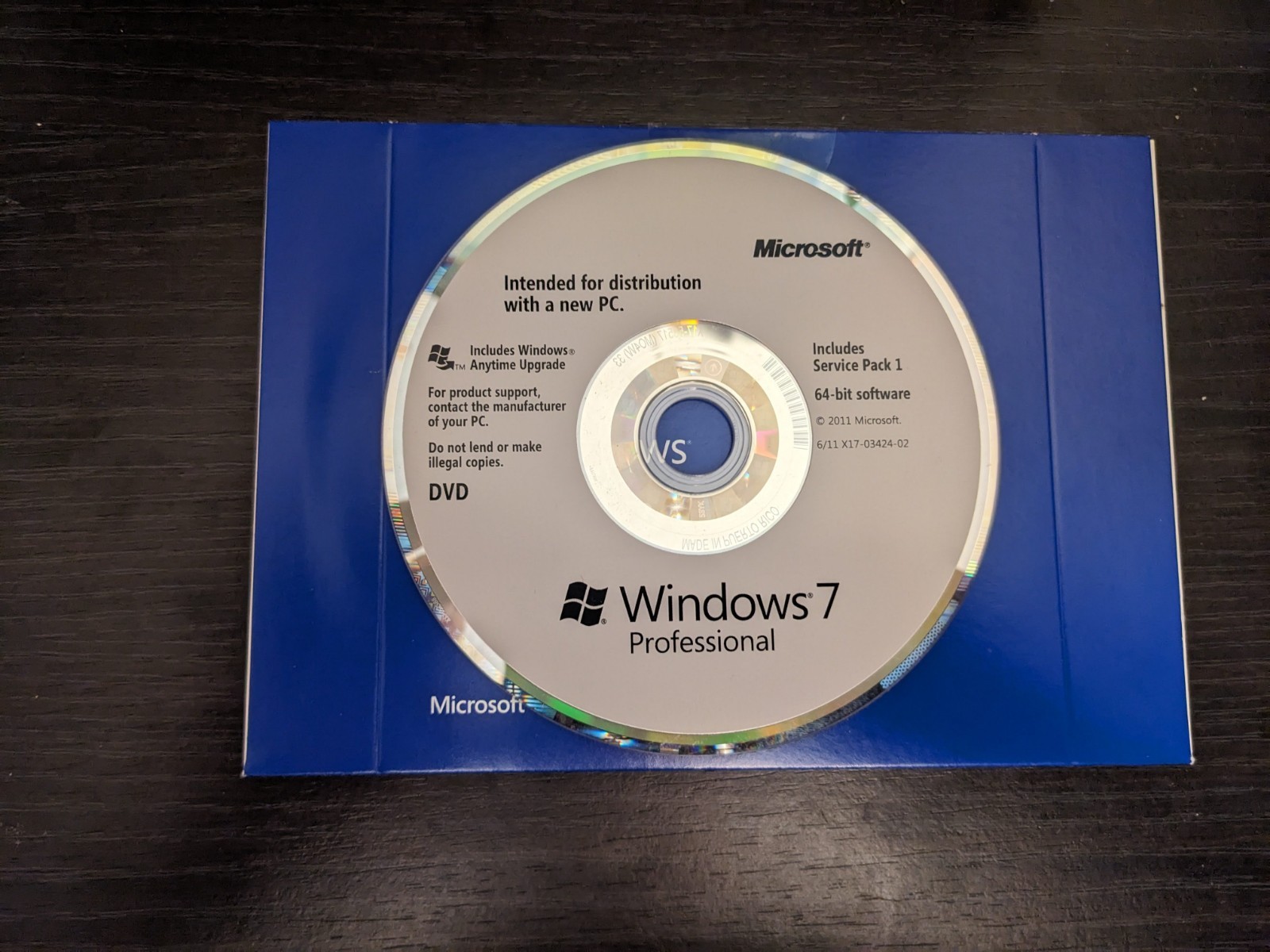 Microsoft Windows 7 Professional SP1 64-bit OEM DVD *NEW*