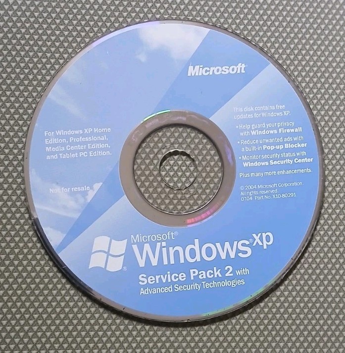 Microsoft Windows XP Service Pack 2 SP2 CD Disc Only