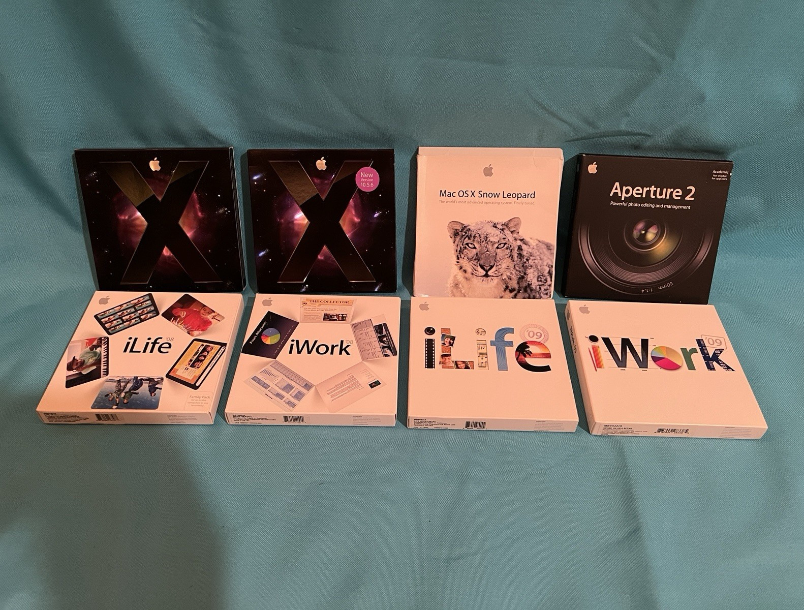 Apple Mac OS X Leopard, Snow Leopard, iLife, iWork, Aperture HUGE Retail Lot