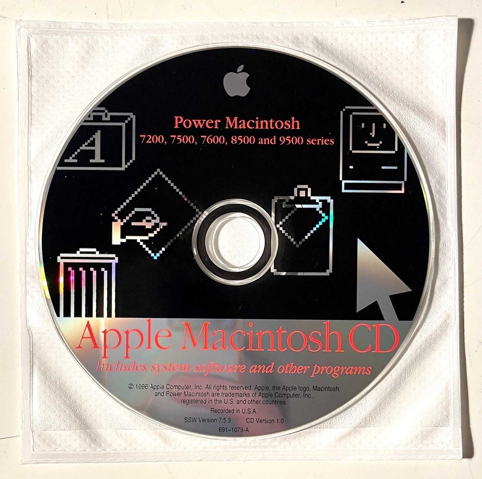 Vintage Apple Power Mac 7200 7500 7600 8500 9500 Series System Software CD