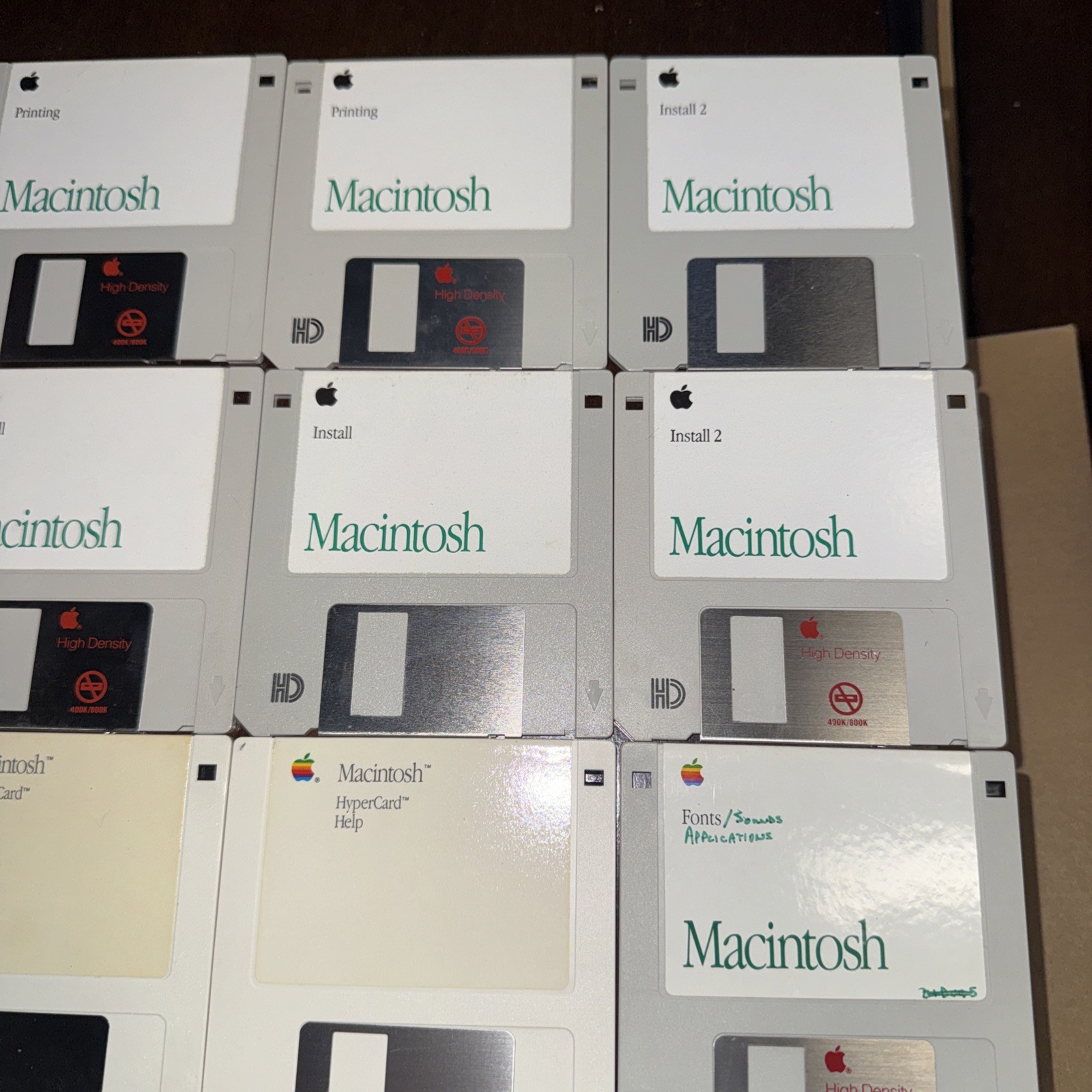 apple macintosh System Tools and Utilities Install 3.5″Floppy Disks 1990 Vintage