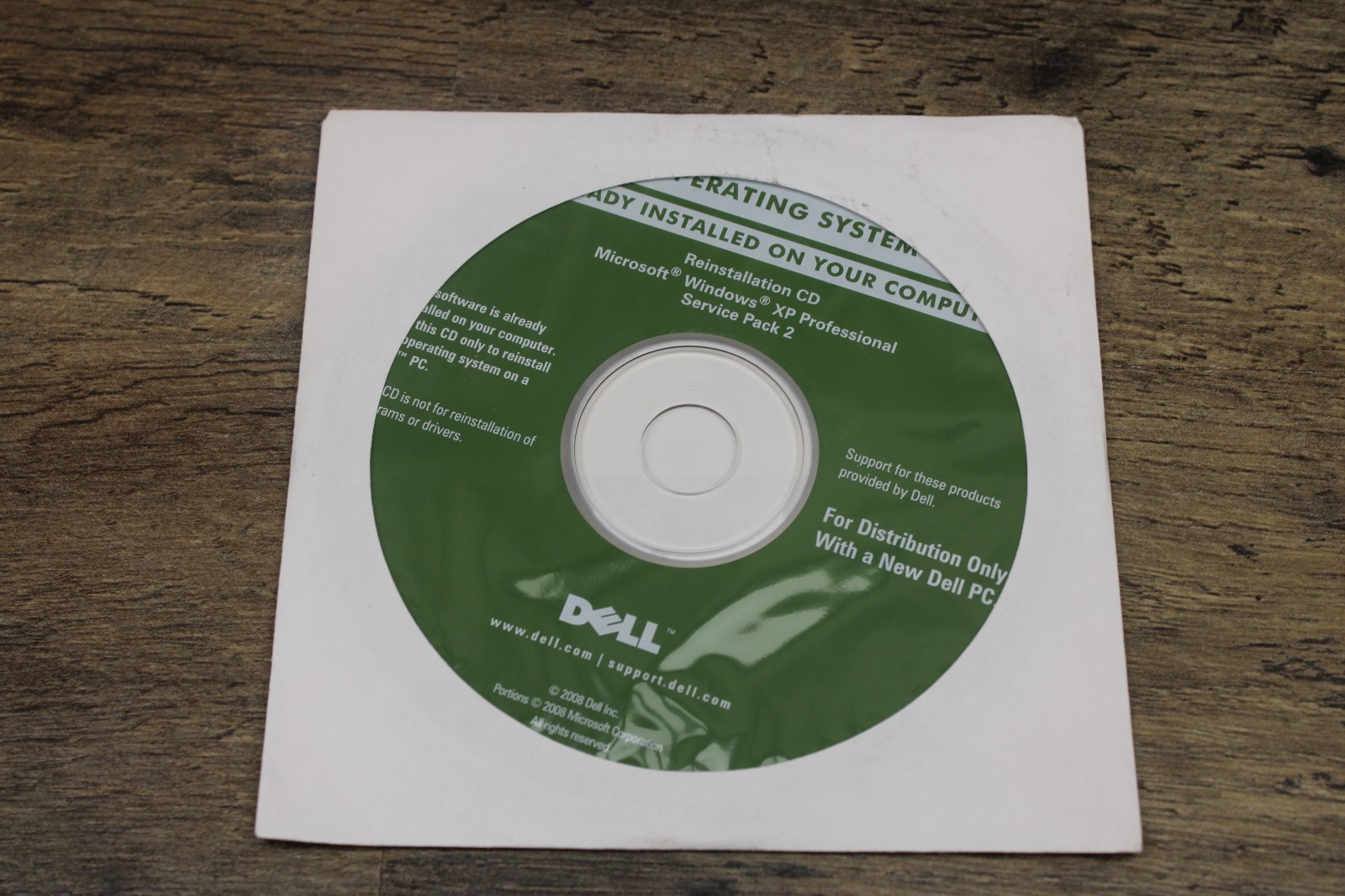 Dell Reinstallation CD Microsoft Windows XP Professional Service Pack 2 U957G