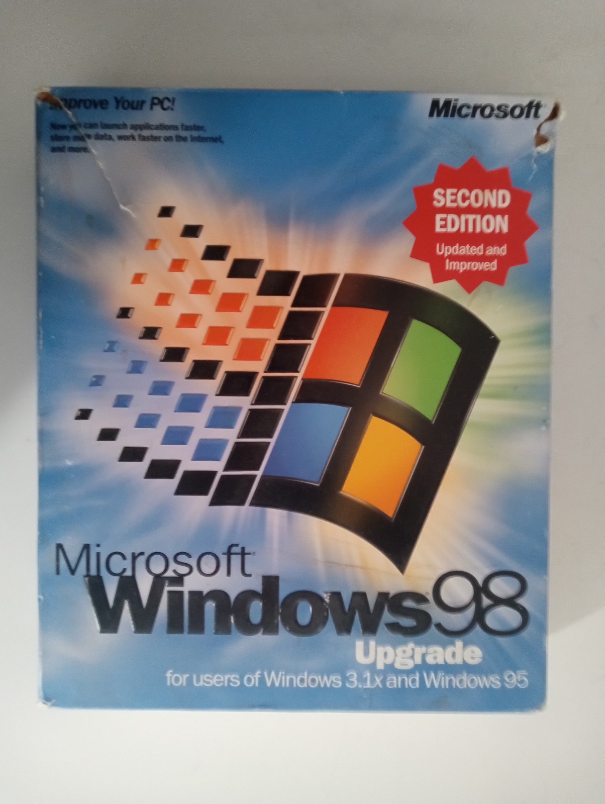 Microsoft Windows 98 Upgrade – Second Edition Installation Software With Key.