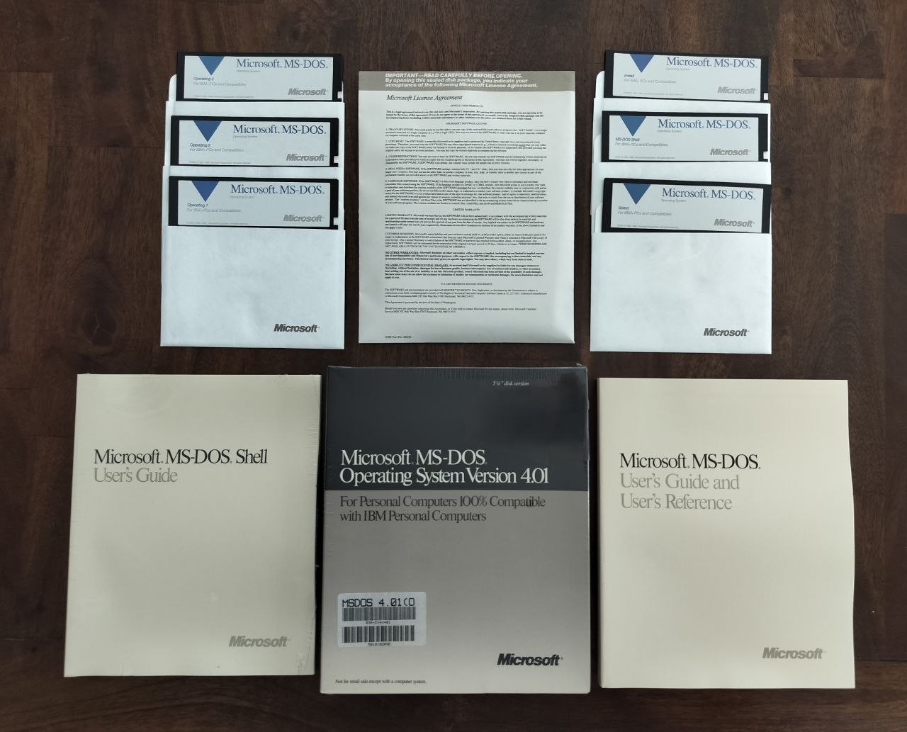 Microsoft MS-DOS 4.01 Complete Retail Box 5.25″ Floppy Disks *NEW & SEALED*