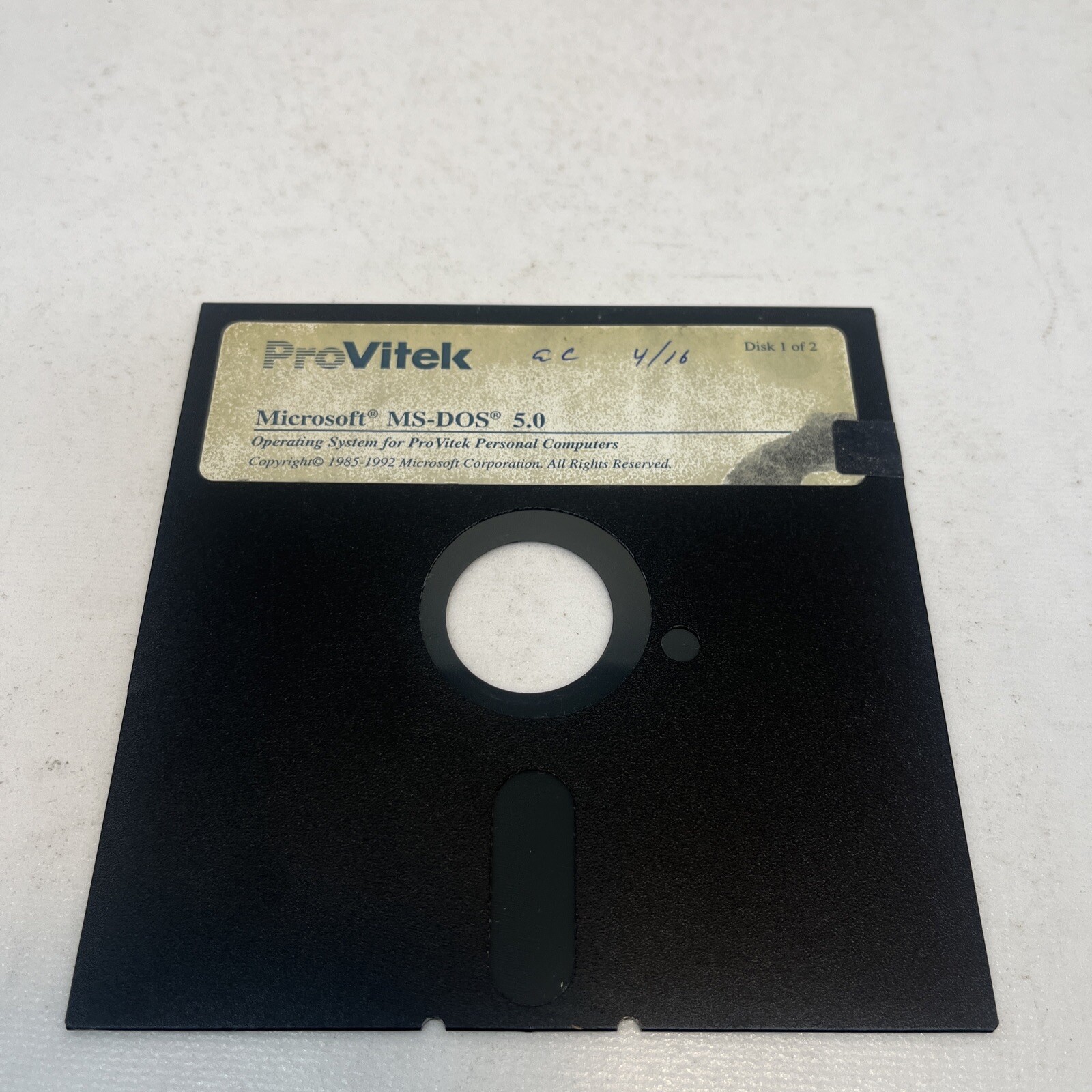 Vintage ProVitek Personal Computers 5.25″ Floppy Discs – Microsoft MS-DOS 5.0