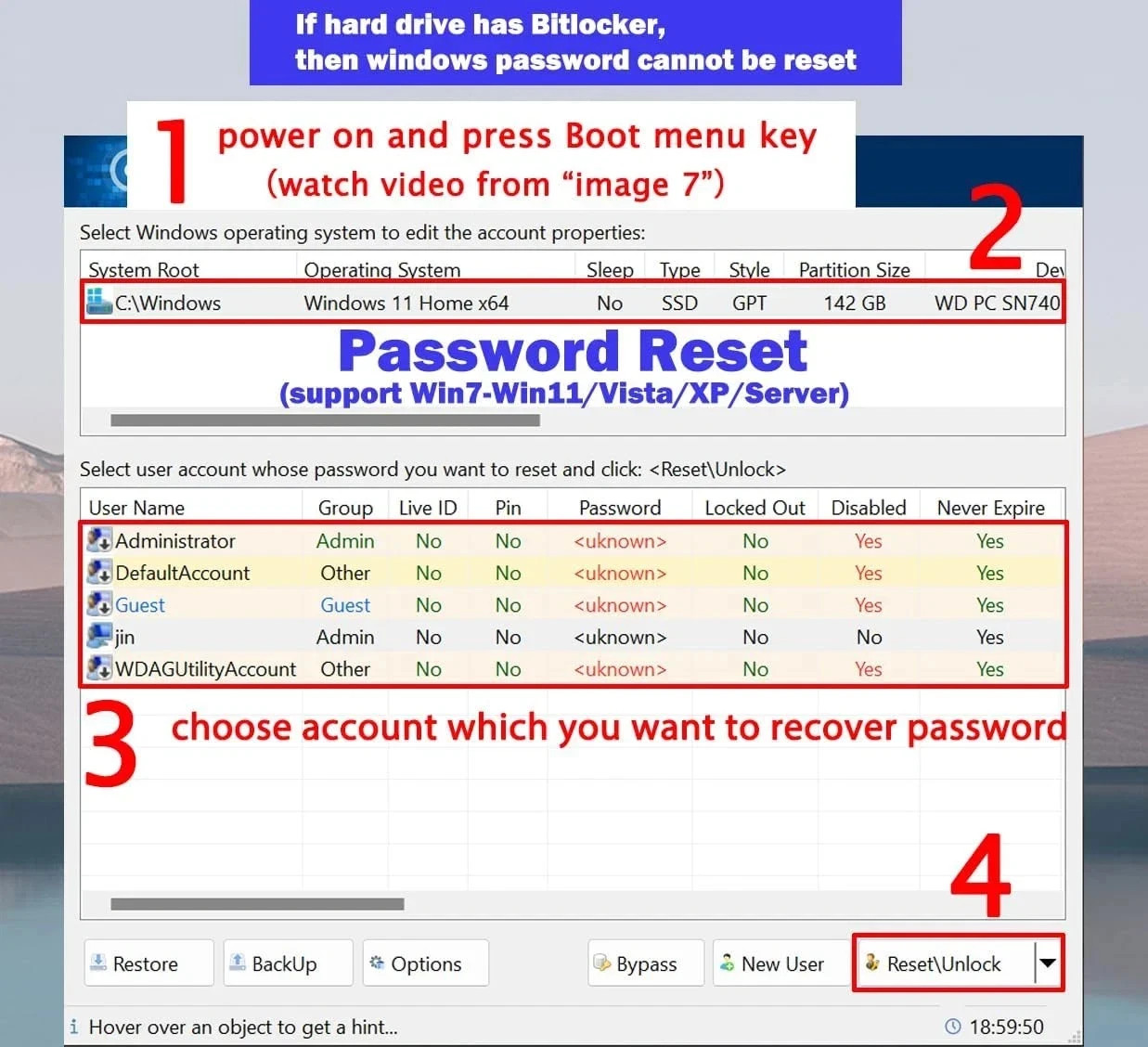 32GB – Bootable Windows 10&11, USB Driver 3.2Gen for Reinstall Windows, Reset Pa