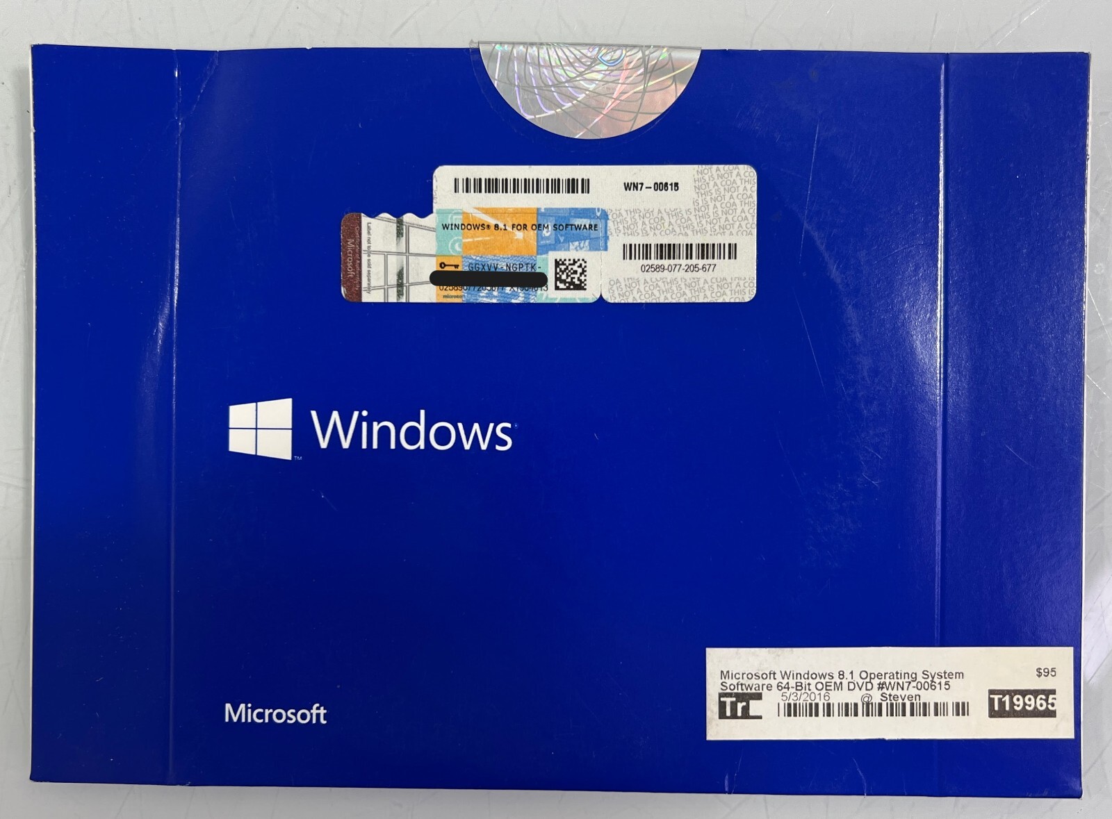 Windows 8.1 OEM 64-Bit – DVD & License Key #WN7-00615