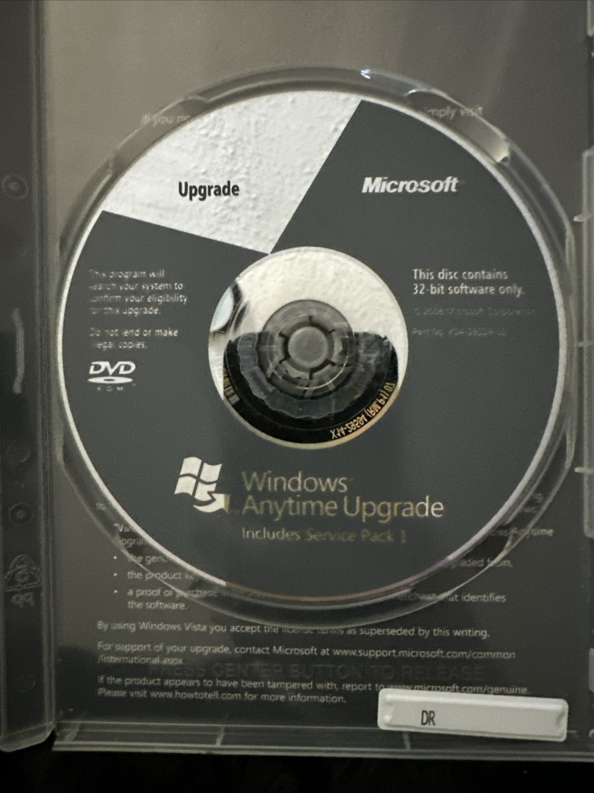 Microsoft Windows Vista UPGRADE ONLY Ultimate 32 Service Pack 1 w/ key