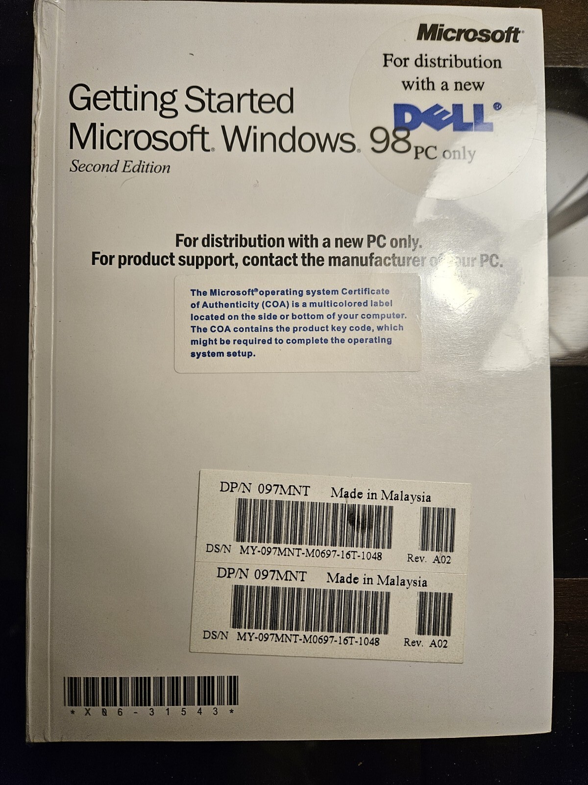 Vintage „getting started Microsoft windows 98 second edition” New with CD
