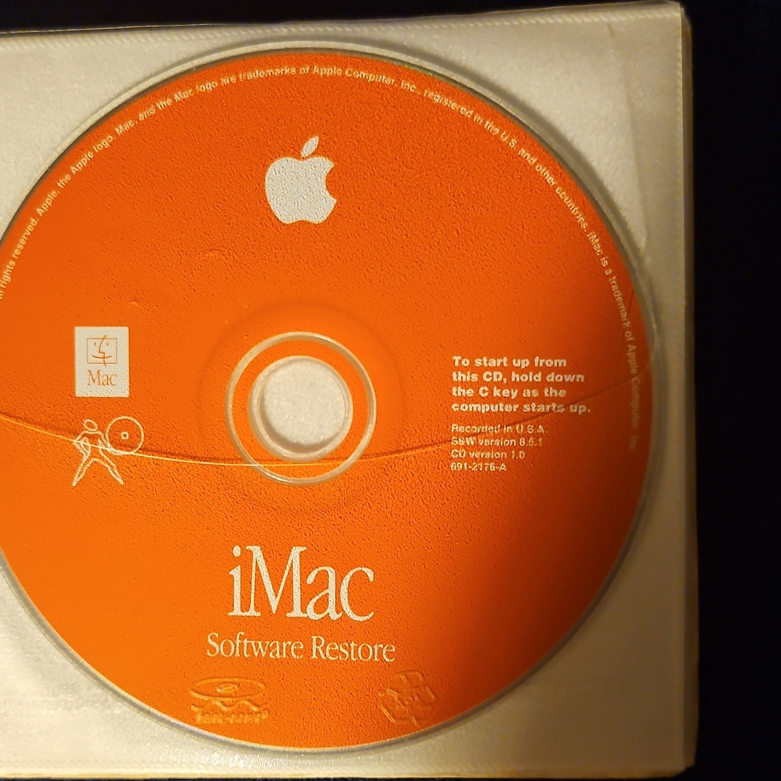 Apple iMac Software Restore Mac OS 8.6 Operating System CD English 691-2176-A