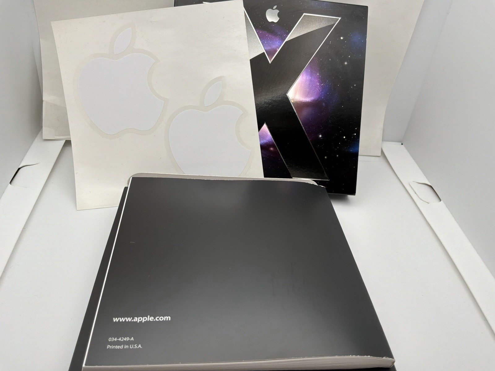 Apple Mac OS X Leopard v10.5.1 Retail Install DVD Original Box Manual Stickers