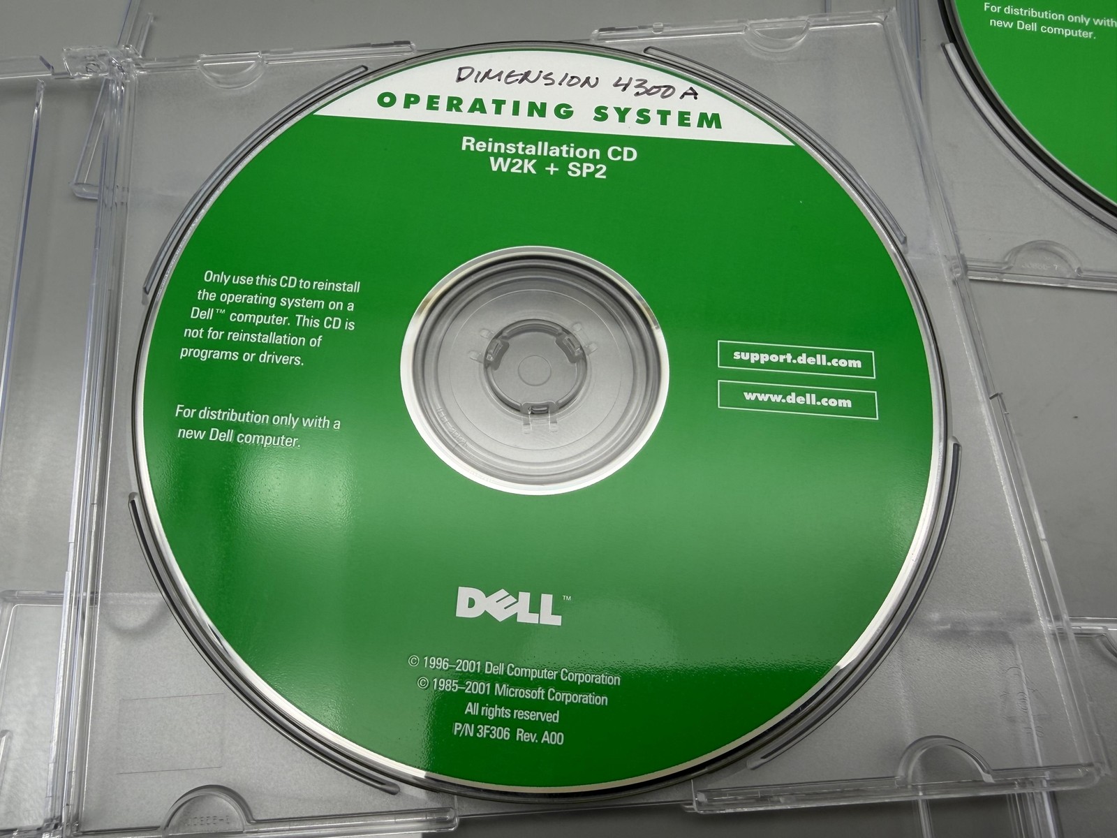 Dell OEM Reinstallation CDs Windows 2000 W2K SP2 + XP Pro SP1a Lot of 3 Restore