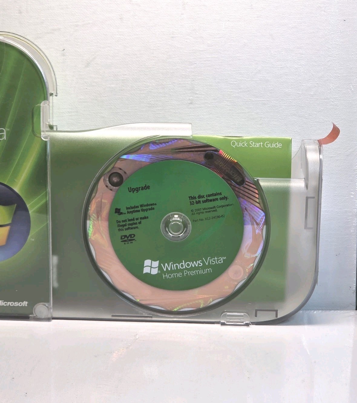 Microsoft Windows Vista Home Premium Full MS WIN 32 Bit DVD =RETAIL BOX=