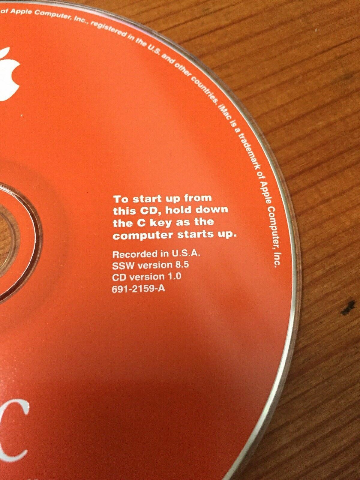 1998 Vintage Mac Macintosh iMac OS 8 8.5 Software Install Disc Restore CD