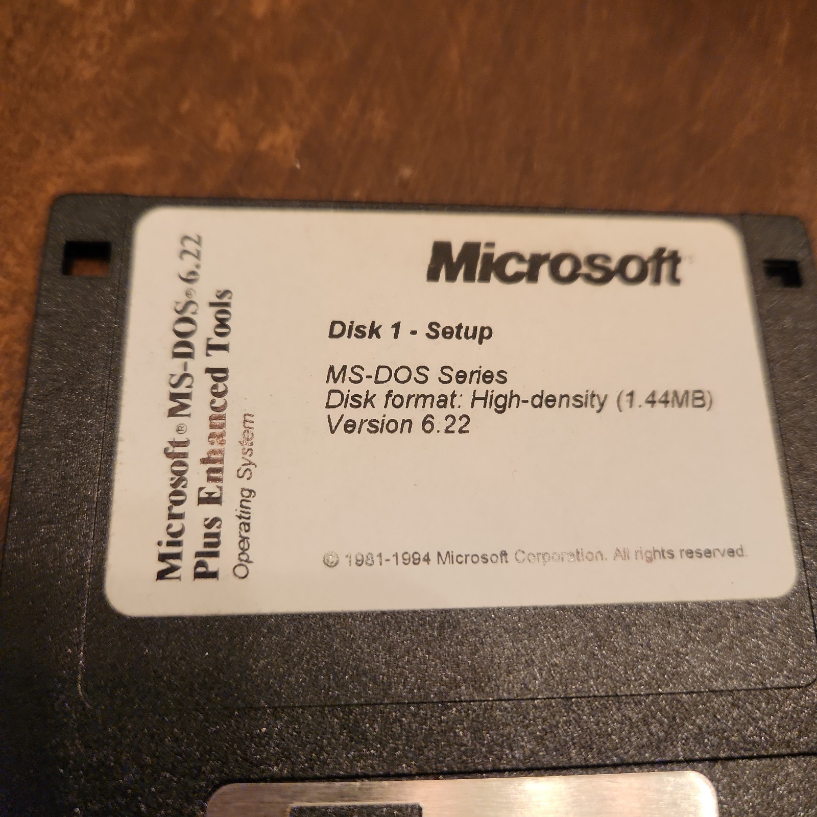 Microsoft MS-DOS 6.22 Plus Enhanced Tools 3.5” Floppy Disks 1-3