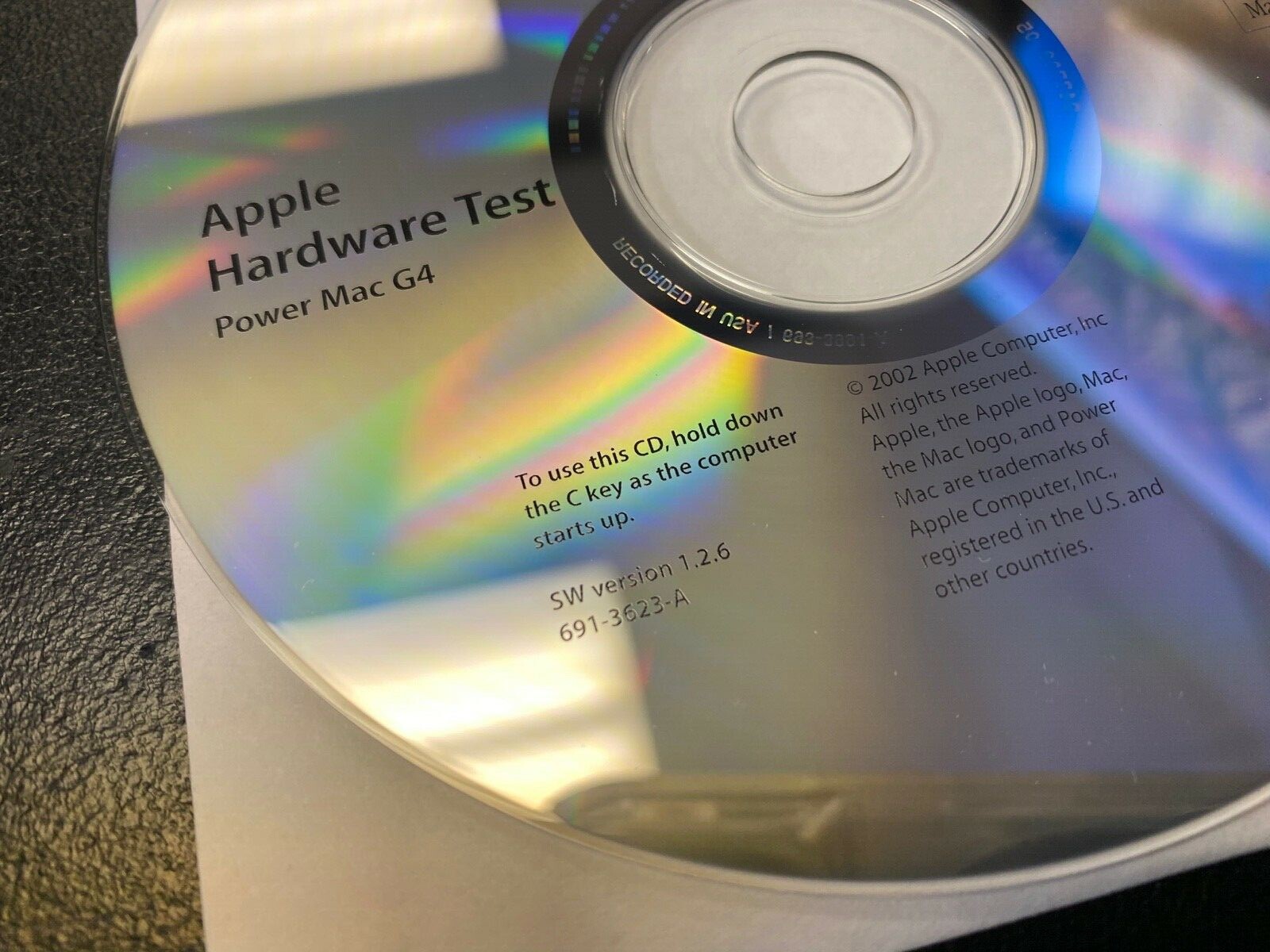 Apple Hardware Test: Power Mac G4 (SW v1.2.6) (691-3623-A) & HARD DRIVE