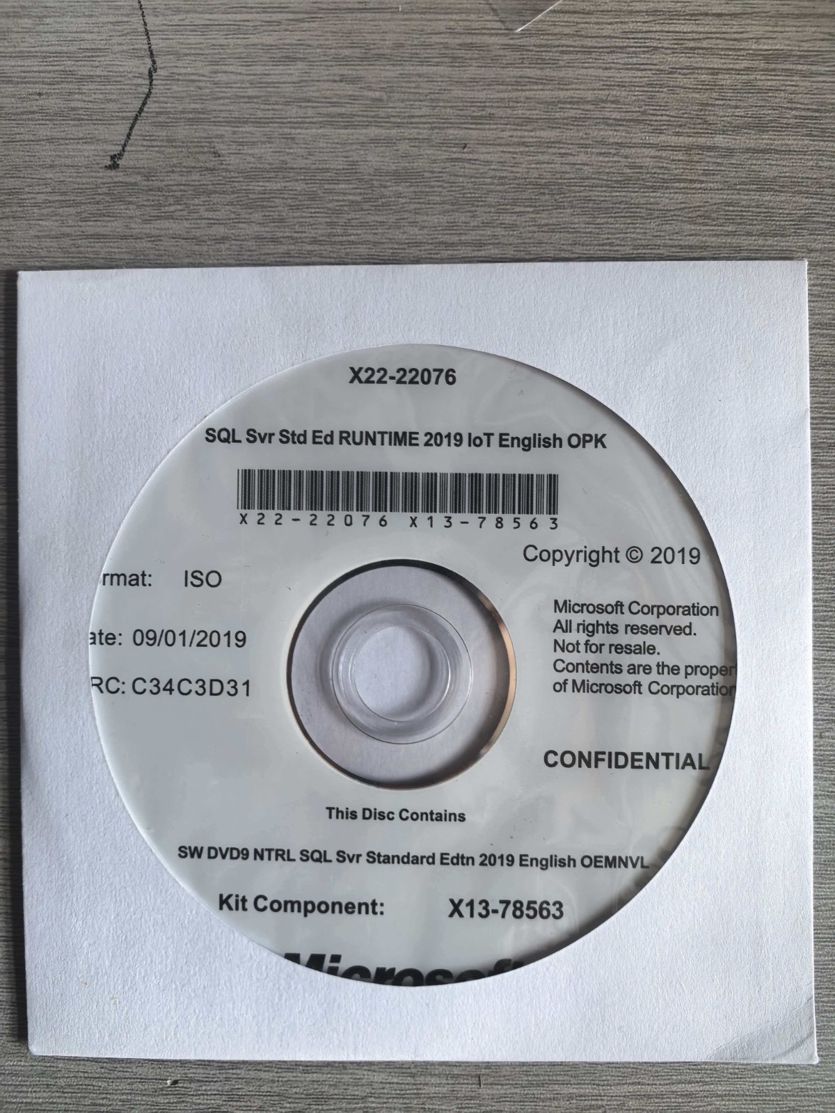 Microsoft SQL Server 2019 2022 2025 Standard IoT English Key + Install Disc OPK