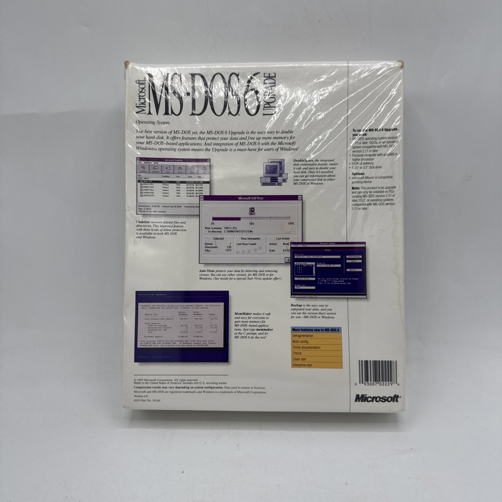 MS-DOS 6.0 Upgrade Operating System 3.5″ Floppy Discs Sealed New In Box