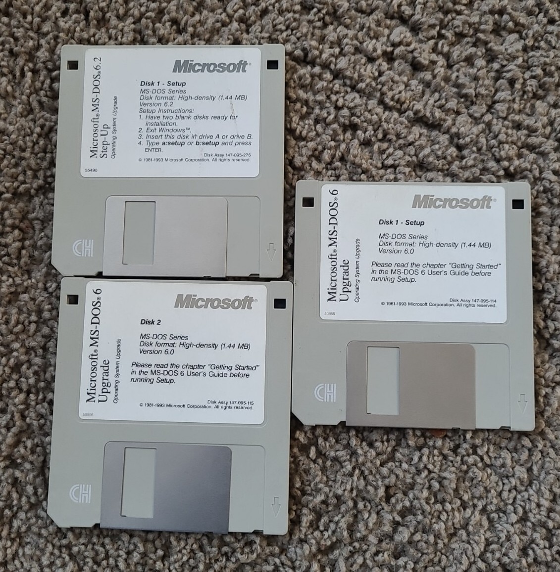 Microsoft MS-DOS 6 Upgrade 3.5 Floppy Discs+DOS 6.2 Setup [4.2]